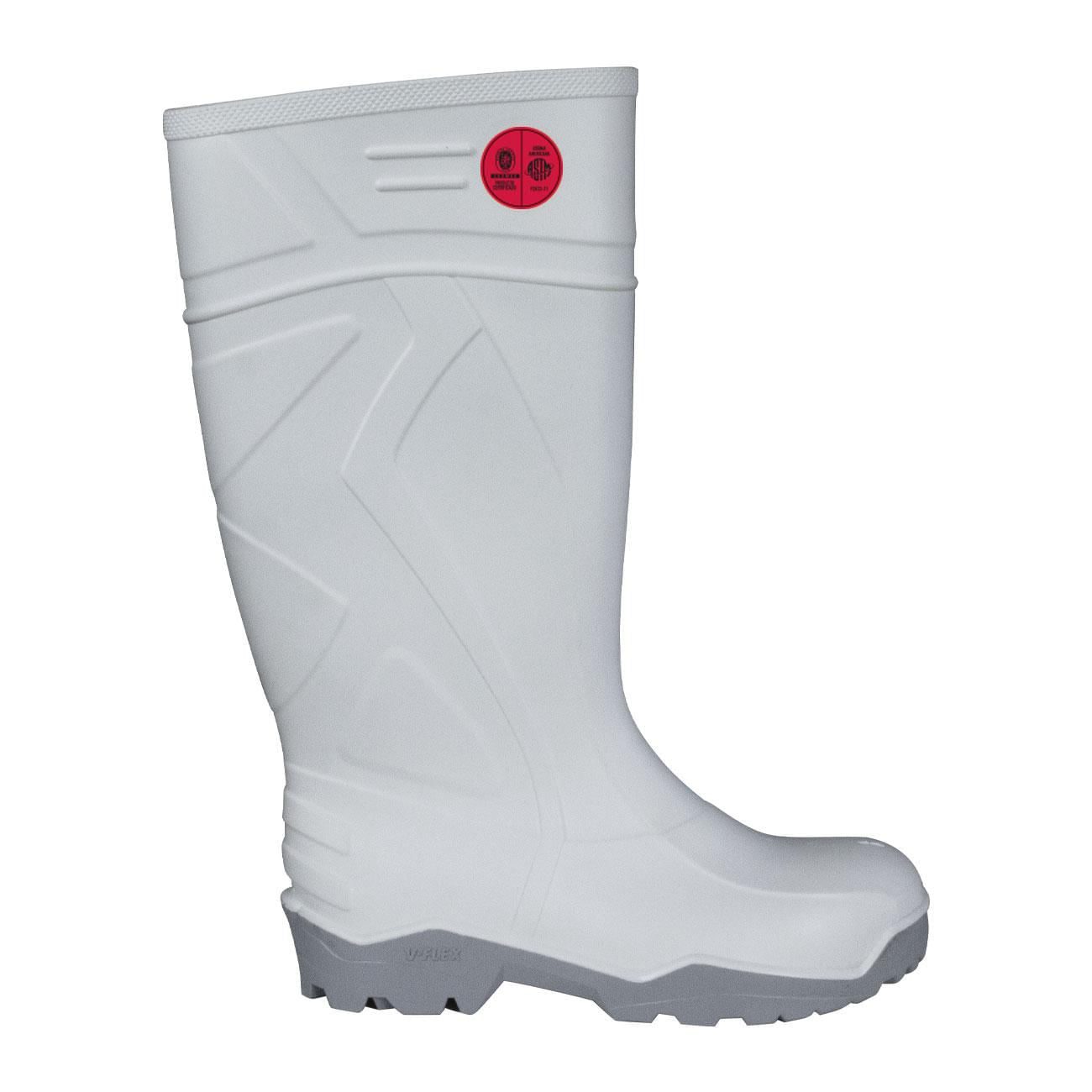 Bota V-Flex 933 PVC con punta y plantilla de acero Blanca