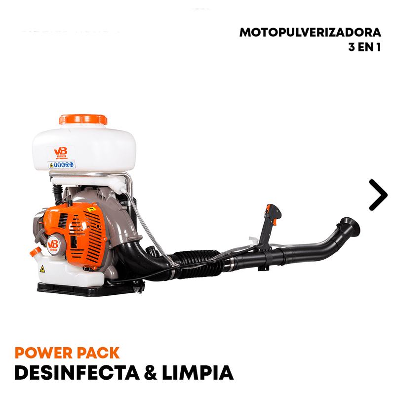 POWER PACK Motopulverizadora + Boquilla ULV, Aceite 500 ml, Gorro y Guantes - Imagen 2